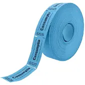 Combicraft Consumptiebon Combicraft 57x30mm 2-zijdig 2x1000 stuks blauw