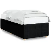 vidaXL Bedframe zonder matras 90x190 cm stof zwart