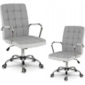 Sofotel Bureaustoel stof Benton grijs-wit