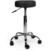 Office Tabouret kruk standaard met gasveer harde wielen zw