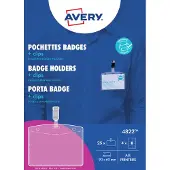 Avery Badge met clip 4822 60x90mm insteekkaarten | 6 stuks