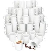 MamboCat Set van 72 EVENT stapelbare koffiemokken wit porselein 250 ml