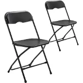 Oviala - 2 zwarte inklapbare ontvangststoelen - REKKEM