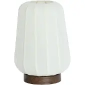 Light & Living Tafellamp Ø30x41,5 cm BIBIA hout print donker bruin+wit