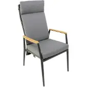 Oosterik Home Lakeshore verstelbare dining stoel midnight grey