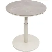 Oosterik Home Padroni verstelbare bijzettafel sunny creme keramiek dia. 59 cm