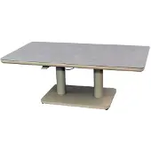 Oosterik Home Sedalia verstelbare lounge tafel sunny creme B 140 x D 80 x H 51 - 72 cm