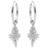 Karma Symbols oorbel shell Zilver-M2294