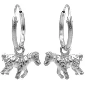 Karma Symbols oorbel M1372 Hoops Zebra Zilver