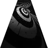 Bull's Illusion Carpet Dartmat – 241x55 cm – Zwart/Wit – Werplijn
