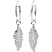 Karma symbols oorbel feather II zilver M2530