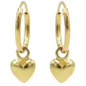 Karma Symbols oorbel hart Goud-M2308