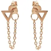 Karma Oorbellen Chain Open Triangle Rosé