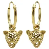 Karma symbols oorbel M1984 leopard goud
