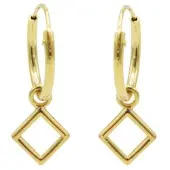 Karma symbols Oorring open square goud M2911