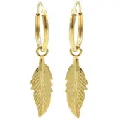 Karma symbols oorbel M2532 feather II goud