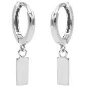 Karma hinged hoops symbool mini rectangle zilver M2548HIN