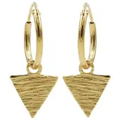 Karma Symbols oorbel triangle wood Goud-M2029