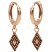 Karma hinged hoops symbool dots line diamond rosé gold M2491HIN