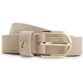 BOSS Suède riem met goudkleurig Double B-monogram