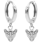 Karma Oorringen Hinged Hoops Leopard Zilver