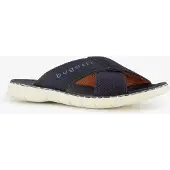 Bugatti leren heren slippers cognac blauw maat 40
