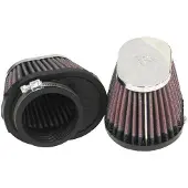 K&N Engineering K&N Universal Chrome Filter 2 1/8in FLG / 4in x 3in Bottom / 2in Top / 2 3/4in Height (2 Per Box)