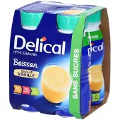 Delical Drank HP HC zonder Suiker Vanille | 4 x 200 ml