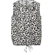 Comma Blouse greige / lichtgrijs / zwart