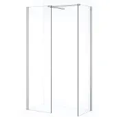 Maxaro Diamond Inloopdouche | 60x60 cm Chroom Helder glas 2 vaste wanden