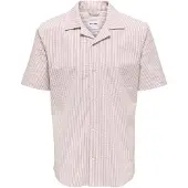 Only & Sons Overhemd 'ONSLounge' purper / wit