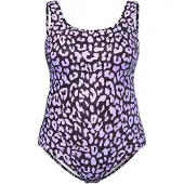 Ulla Popken Badpak lichtlila / zwart