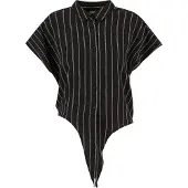Urban Classics Blouse zwart / wit