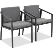 Garden Point Set van twee tuinstoelen Cento antraciet