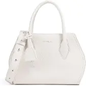 Coccinelle Leather Medium Satchel Bag In Cream Maat: OS | Handtassen Outlet | Dames | Wit