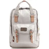 Doughnut - Macaroon Large Happy Camper 18 - Dagrugzak wit/grijs