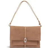 Coccinelle Schoudertas 'Dorian Suede 34x24x13 cm' nude