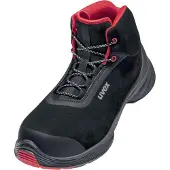 Uvex 1 G2, Unisex, Volwassenen, Veiligheidsschoenen, Zwart, Rood, ESD, S3, SRC, Snelstropschoenen
