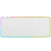 Deltaco - Gaming Muismat XL – RGB - 90x36cm – Wit