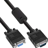 InLine S-VGA Verlängerung, 15pol HD Stecker / Buchse, schwa