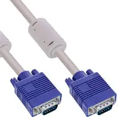 InLine S-VGA kabel, 15-pins HD male / male, grijs, 2m