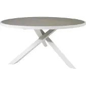 Ebuy24 Tuintafel Parma | NADUVI Collection kunststof grijs 140x140x73 cm tuintafels | NADUVI
