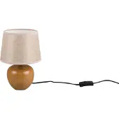 TRIO REALITY LUXOR - Tafellamp - Hout element - excl. 1x E14 28 W - Snoerschakelaar