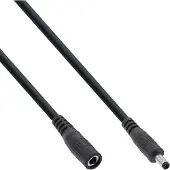 InLine DC verlengkabel | 4,0 x 1,7mm | max. 140W | zwart | 3 meter