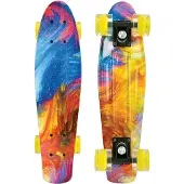 Schildkröt skateboard retro Free Spirit Hurricane met LED wielen.