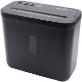 Genie 440X Black Papierversnipperaar - 4 vellen DIN A4 (80 g/m²) - Cross Cut - 8 Liter - Compact formaat met handgreep - Thuis/ Kantoor - Zwart