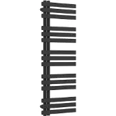 Neu.haus Handdoekradiator 'Slidre' met 15 lamellen, staal, 120 x 50 cm, zwart