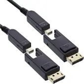 InLine DisplayPort 1.4 AOC-kabel, 8K4K, DisplayPort-stekker afneembaar, 25 m