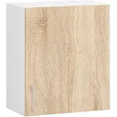 Akord Keukenkast modulaire LIMA W50 met 1 Deur / Hangkast / Bovenkast / Furniture Factory / Wit - Sonoma Eik / 50 x 58 x 30,5 cm