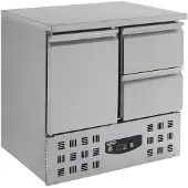 CombiSteel Koelwerkbank Combisteel, 1 deur/2 lades, 1x1/1GN, 90(b)x87(h)x70(d), 230V/340W